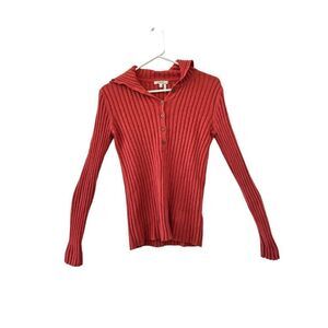 Tyler Boe Ribbed Button-Up Cashmere Blend Sweater Women’s Red Size Small
